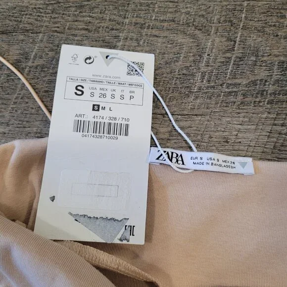NWT ZARA | Spaghetti Strap Nude Dress | Sz. S - Picture 3 of 4